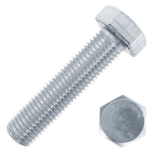 Болт DIN933 М 4х10мм 5.8 Zn (цинк) (полная резьба) - картинка 1