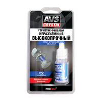 Фиксатор резьбы неразъемный, красный, высокопрочный  6мл. AVS AVK-133