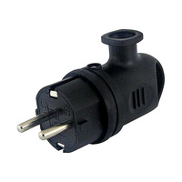 Вилка угловая с ушком каучук 2Р+РЕ 16А 250В IP44 TDM SQ0612-0004