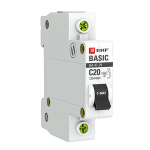 Автоматический выключатель EKF ВА47-29 Basic mcb4729-1-20C