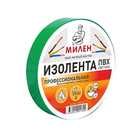 Изолента ПВХ зеленая 15мм х 20м МИЛЕН
