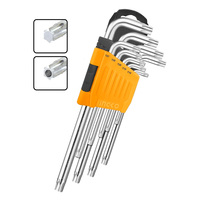 Ключи торцевые TORX  9шт. Т10-Т50 INGCO INDUSTRIAL
