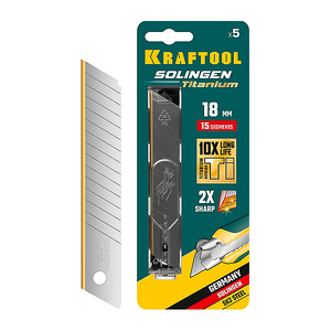 Лезвия KRAFTOOL SOLINGEN Tin 09606-TIN-18