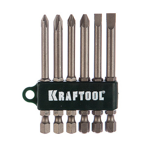 Набор бит KRAFTOOL 6 предметов 26061-H6